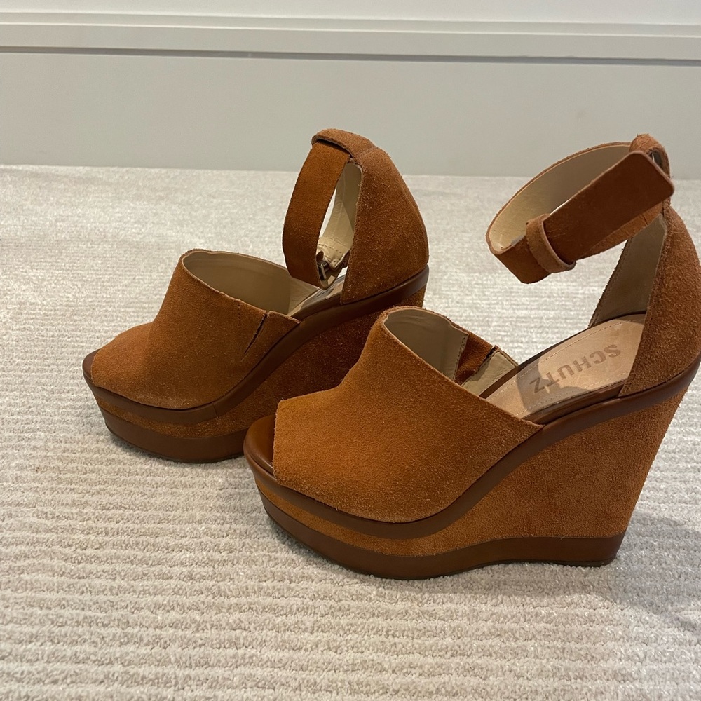 Schutz suede wedges size 36.5